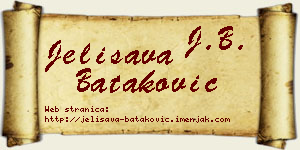 Jelisava Bataković vizit kartica
